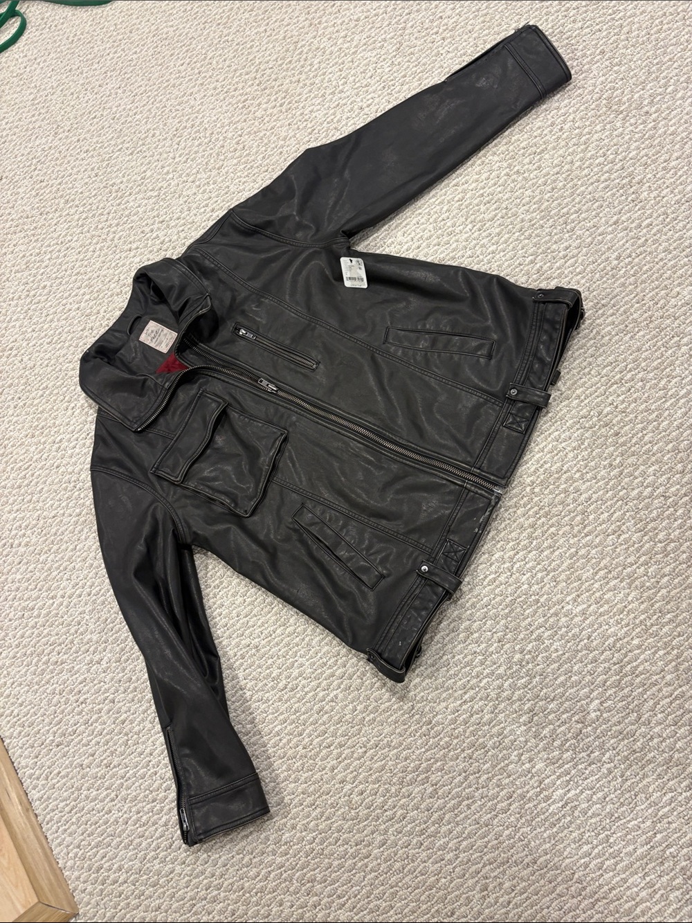 Free people Black Bomber Jacket with Zip Front